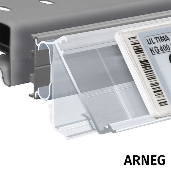 Immagine di PROFILO BASCULANTE PER BANCHI ARNEG H. 26 MM, COSTAN, LINDE E CURSORI A "C" per Pricer