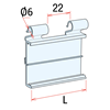 Image sur  PORTE-ÉTIQUETTE PIVOTANTE POUR CROCHETS, ENCOCHE 22 MM pour Pricer,
