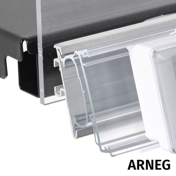 Immagine di PROFILO BASCULANTE PER BANCO REFRIGERATO ARNEG H.32 MM per Hanshow STELLAR Pro