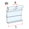 Image sur  PORTE-ÉTIQUETTE PIVOTANTE POUR CROCHETS, ENCOCHE  9 MM pour Hanshow STELLAR Pro