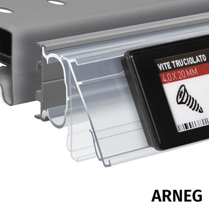 Immagine di PROFILO BASCULANTE PER BANCHI ARNEG H. 26 MM, COSTAN, LINDE E CURSORI A "C" per Hanshow NEBULAR e POLARIS Pro