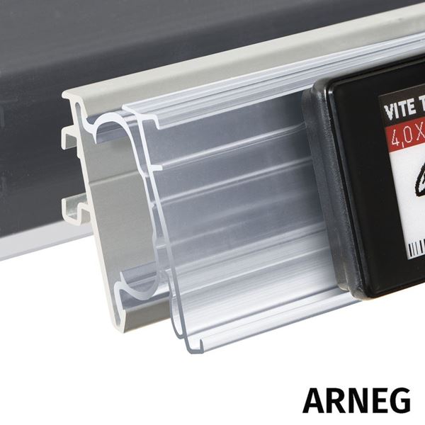 Immagine di PROFILO BASCULANTE PER BANCO REFRIGERATO ARNEG H.32 MM per Hanshow NEBULAR e POLARIS Pro
