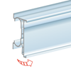 Immagine di PROFILO BASCULANTE PER BANCO REFRIGERATO ARNEG H.32 MM per Hanshow NEBULAR e POLARIS Pro