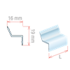 Picture of FLIP-UP PROFILE FOR COOLERS ARNEG H. 26 MM, COSTAN, LINDE AND "C" RAIL for SOLUM Newton