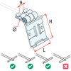 Immagine di PORTA ETICHETTA PER GANCI, 4 INCLINAZIONI (SLITTA 12 MM) per SOLUM Newton