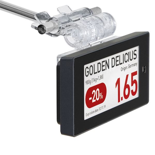 Immagine di PORTA ETICHETTA PER GANCI, 4 INCLINAZIONI (SLITTA 9 MM) per SOLUM Newton