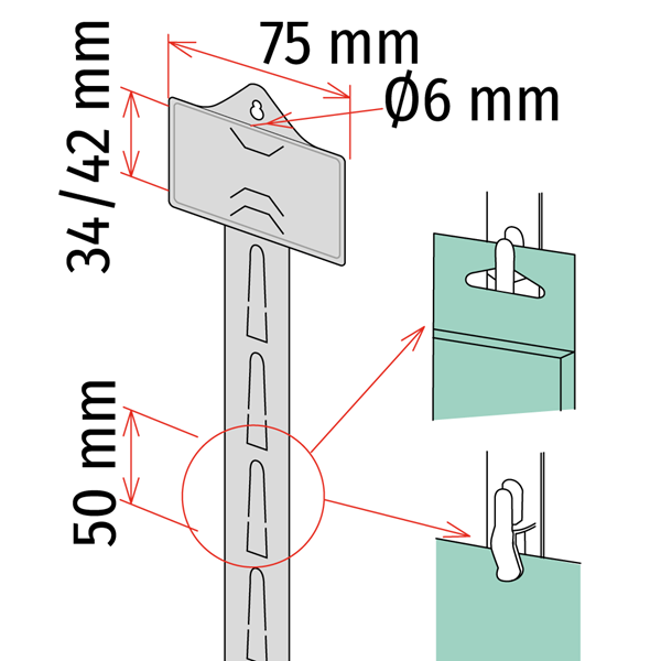 Immagine di STRISCIA “ECO” PORTA BLISTER BIANCA - 2 funzioni
