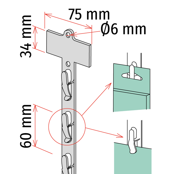 Picture of WHITE STRIP FOR BLISTER PACKS - 2 functions