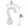 Immagine di GANCIO AD “S” IN PLASTICA