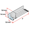Immagine di PROXI ON SHELF PLATE FINGER SOLUTIONS (modulo largo / stopper a "dito" / spingitore alto / forza media)