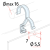 Immagine di GANCIO EASY LIFT PER TUBI ØMAX 16 MM
