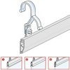Immagine di PROFILO POSTER A PINZA CON 2 GANCI EASY LIFT