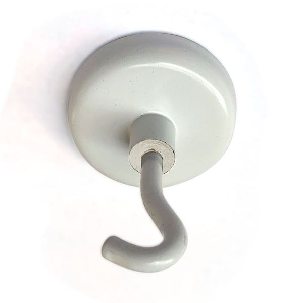 Immagine di MAGNETE TONDO Ø32 MM CON GANCIO IN METALLO