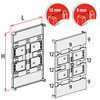Picture of BACK PLATE WITH BOTH 9 AND 12 MM GUIDES for Solum 7,5"