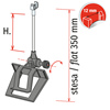 Immagine di PINZA SNODABILE CON DOPPIO ATTACCO A SLITTA MONO/BIFACCIALE per Solum 8,2"