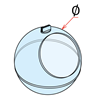 Picture of Transparent COUNTER SPHERE DISPENSER