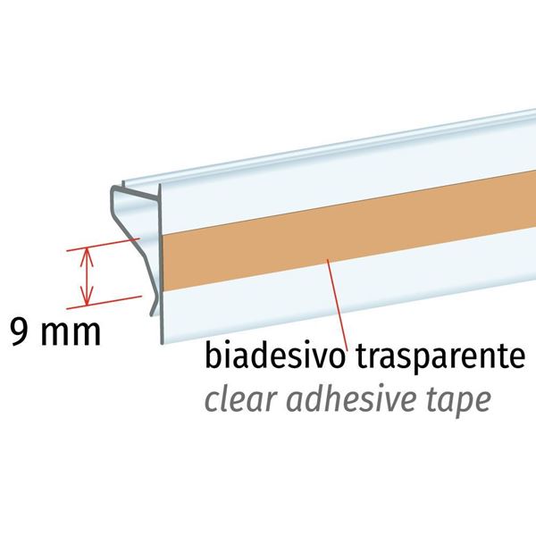 Immagine di SUPPORTO VERTICALE ADESIVO PER RIPIANI SPESSI DA 3 A 10 MM