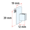 Immagine di CLIP GRIPPER PER PROFILO SCANNER H. 40 MM