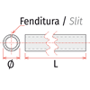 Immagine di TUBO CON FENDITURA Ø 7 MM PER BANDIERINA