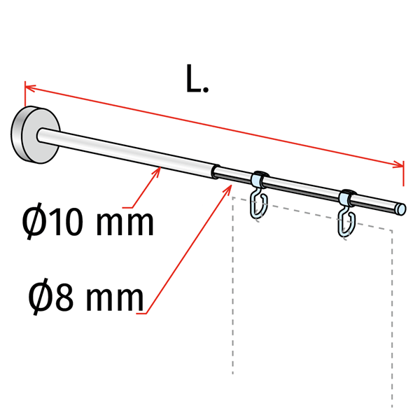 Immagine di TELESCOPICO MAGNETICO SLIM - ATTACCO VERTICALE