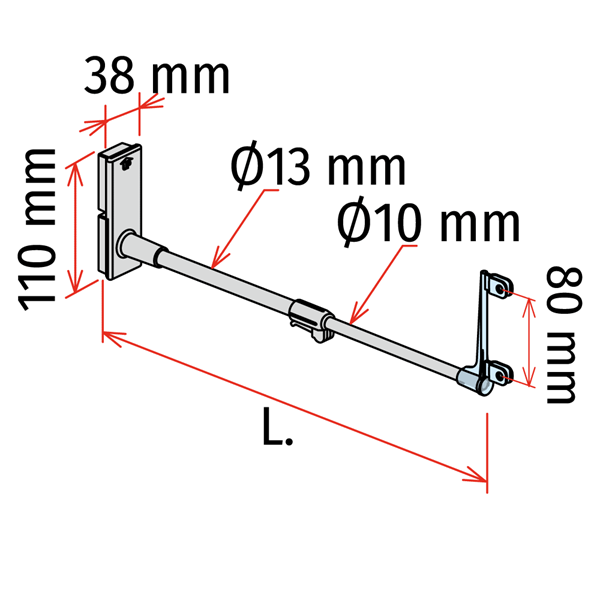 Immagine di PORTA BANNER TELESCOPICO - con porta stop