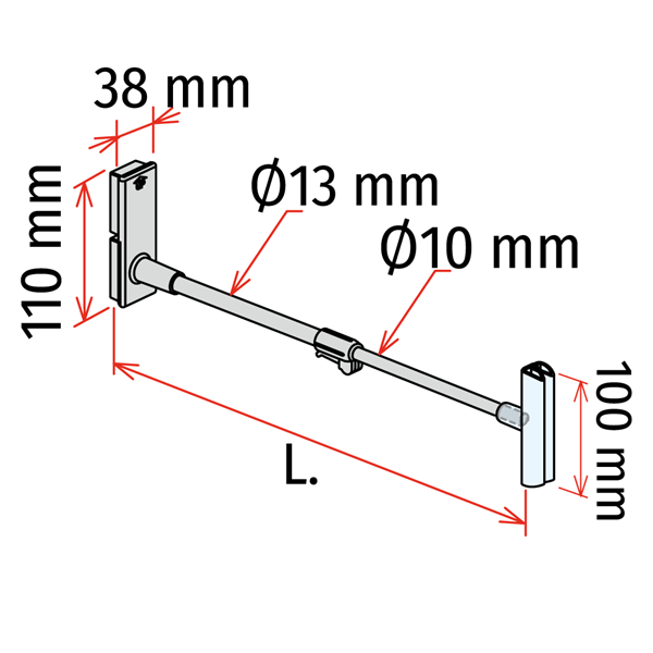 Immagine di PORTA BANNER TELESCOPICO - con pinza "ELITE