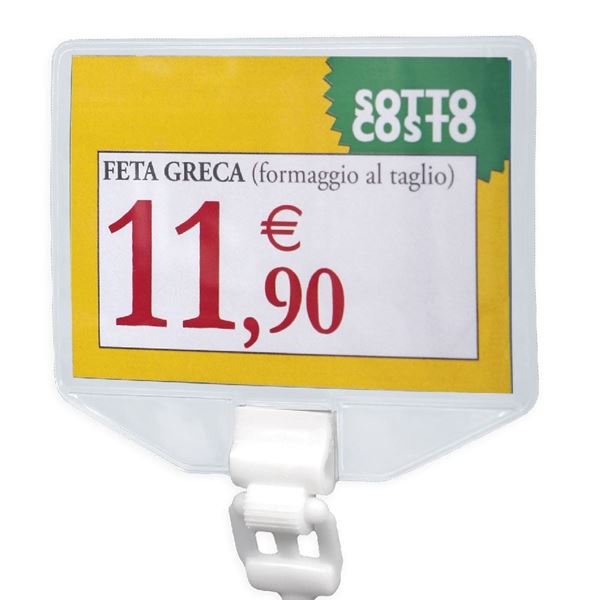 Immagine di BUSTA TRAPEZOIDALE IN PVC TRASPARENTE E CLIP ATTACCO