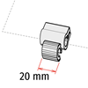 Immagine di CLIP ATTACCO A PINZA PORTA MESSAGGIO DA 20 MM
