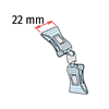 Immagine di PORTA MESSAGGIO A DOPPIA PINZA PICCOLA (22 MM)