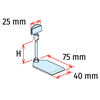 Picture of MESSAGE HOLDER (25 MM) WITH RECTANGULAR BASE (74x40 MM)