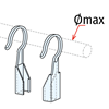 Immagine di COPPIA DI GANCI PER TUBO Ømax 20 MM