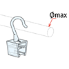 Immagine di GANCIO PER TUBO ØMAX 10 MM