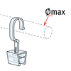 Picture of HOOK CLIP FOR WIRE ØMAX 20 MM E ØMAX 28 MM.