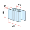Picture of CONNECTING CLIP FOR 2 FRAMES