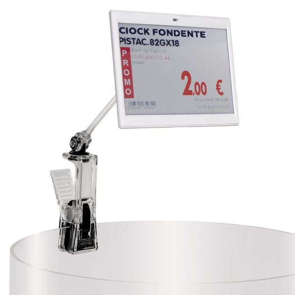 Image sur Pince avec tige articulée et porte-étiquette universel