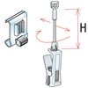 Image sur Pince avec tige articulée et porte-étiquette universel