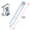 Image sur Pic à glase avec clip articulé et porte-étiquette universel