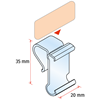 Immagine di Clip per spessori in vetro, plastica, legno, cartone (per spessori da 3 a 14 mm)