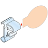 Immagine di Clip per spessori in vetro, plastica, legno, cartone (per spessori da 3 a 14 mm)