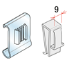 Picture of  Clip for thicknesses (from 1 to 6 mm) and universal label holder