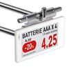 Imagen de PORTA ETIQUETA ELECTRÓNICA BASCULANTE UNIVERSAL PARA GANCHOS (1 INCLINACIÓN), CORTE CENTRAL 11 MM Y JUNTO SUAVE