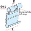 Imagen de PORTA ETIQUETA ELECTRÓNICA BASCULANTE UNIVERSAL PARA GANCHOS (1 INCLINACIÓN), CORTE CENTRAL 11 MM Y JUNTO SUAVE